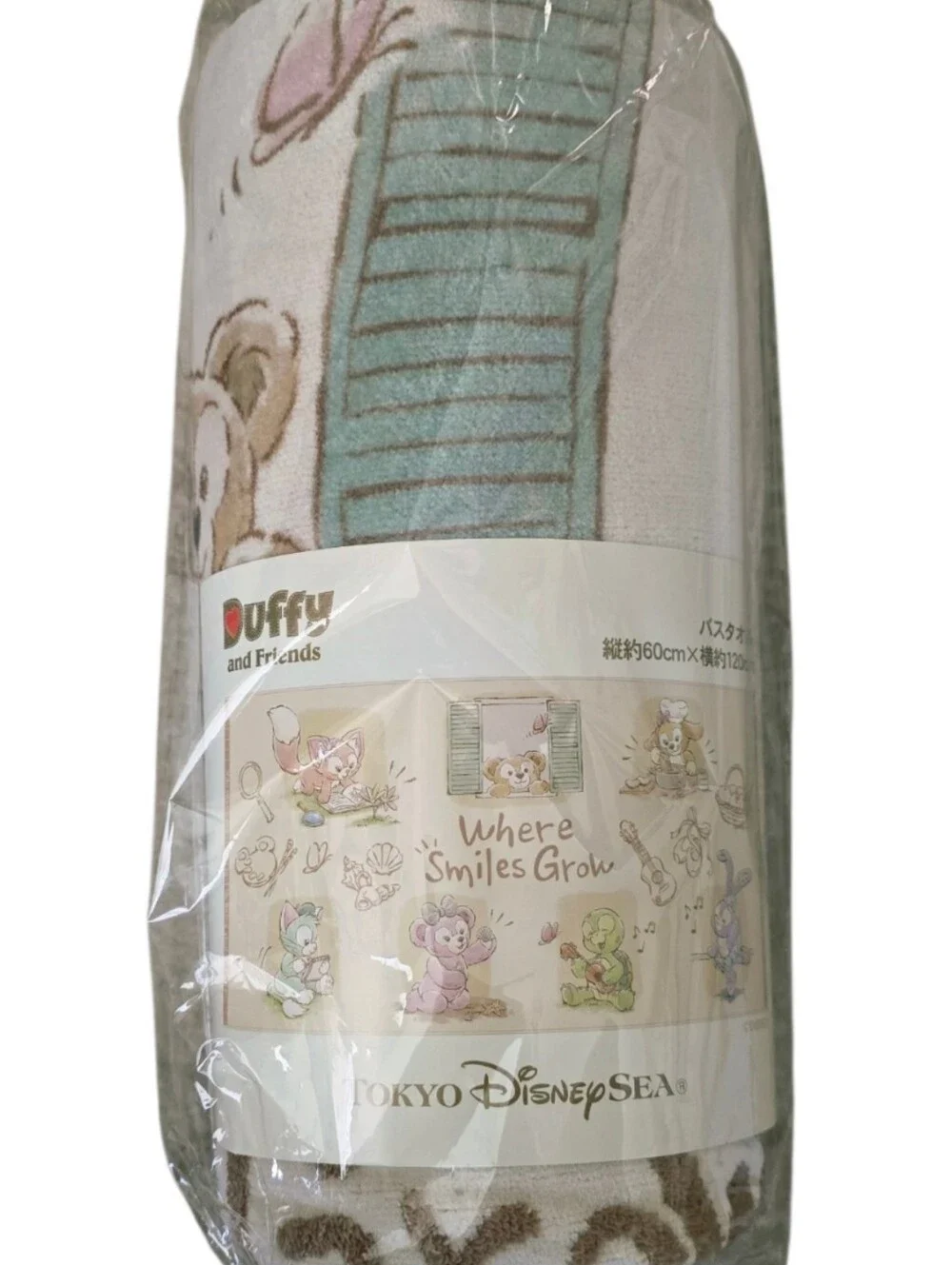 Tokyo DisneySea Duffy & Friends Where Smiles Grow Bath Towel Japan NWT